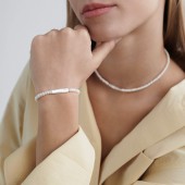 Bratara perle naturale albe si argint DiAmanti 252-01B-G